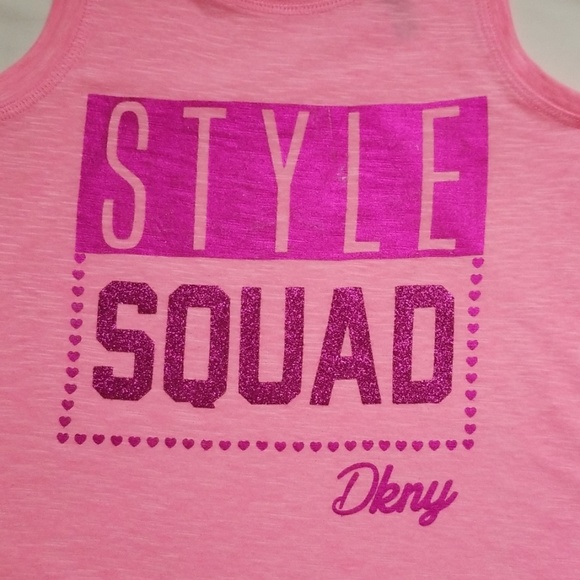 DKNY "Style Squad" Pink Tank. Girl's Sz M (8-10). - Picture 4 of 4